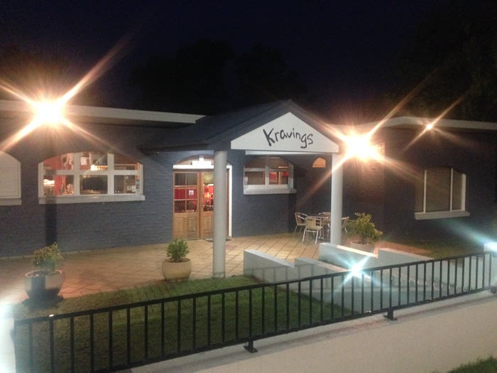 front of restaurant